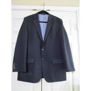 Haggar Blazer Mens 42R Tailored Fit Sport Coat Jacket In Motion Polyester